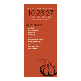 Pumpkin Spice Wedding Program Werbekarte