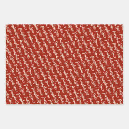 Pumpkin Spice weiße Skript Happy Thanksgiving Geschenkpapier Set