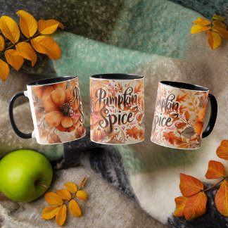 Pumpkin Spice Whimsical Thanksgiving Tasse