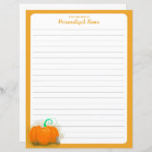 Pumpkin-Spielplatz - Papierblatt (Vorne/Hinten)