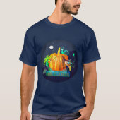 Pumpkin Spirit Magic Fun Halloween Animals & Moon T-Shirt (Vorderseite)