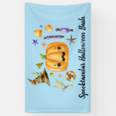Pumpkin Spooktacular Halloween Bash Party Blue Banner (Vertikal)