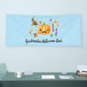 Pumpkin Spooktacular Halloween Bash Party Blue Banner (Messe)