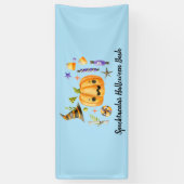 Pumpkin Spooktacular Halloween Bash Party Blue Banner (Vertikal)
