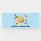 Pumpkin Spooktacular Halloween Bash Party Blue Banner (Horizontal)
