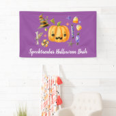 Pumpkin Spooktacular Halloween Bash Party Lila Banner (Insitu)