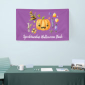 Pumpkin Spooktacular Halloween Bash Party Lila Banner (Messeveranstaltung)
