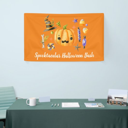Pumpkin Spooktacular Halloween Bash Party Orange Banner (Messeveranstaltung)