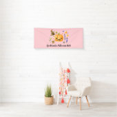 Pumpkin Spooktacular Halloween Bash Party Pink Banner (Insitu)