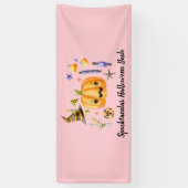 Pumpkin Spooktacular Halloween Bash Party Pink Banner (Vertikal)
