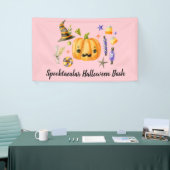 Pumpkin Spooktacular Halloween Bash Party Pink Banner (Messeveranstaltung)
