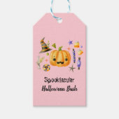 Pumpkin Spooktacular Halloween Bash Party Pink Geschenkanhänger (Vorderseite)