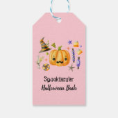 Pumpkin Spooktacular Halloween Bash Party Pink Geschenkanhänger (Rückseite)