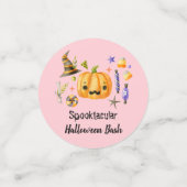 Pumpkin Spooktacular Halloween Bash Party Pink Konfetti (Klein Vorderseite)