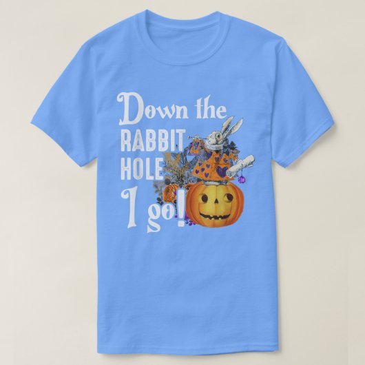 Pumpkin Spuk Halloween Alice Rabbit Halloween T-Shirt (Design vorne)