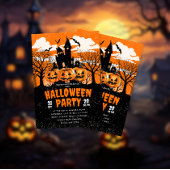 Pumpkin Spuk House Halloween-Party Einladung