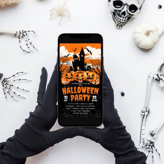 Pumpkin Spuk House Halloween-Party Einladung