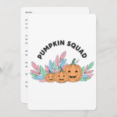 Pumpkin Squad Halloween-Flachkarte | 12,7 cm x 17, (Vorne/Hinten)