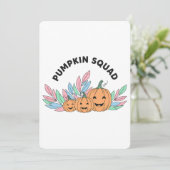 Pumpkin Squad Halloween-Flachkarte | 12,7 cm x 17, (Stehend Vorderseite)