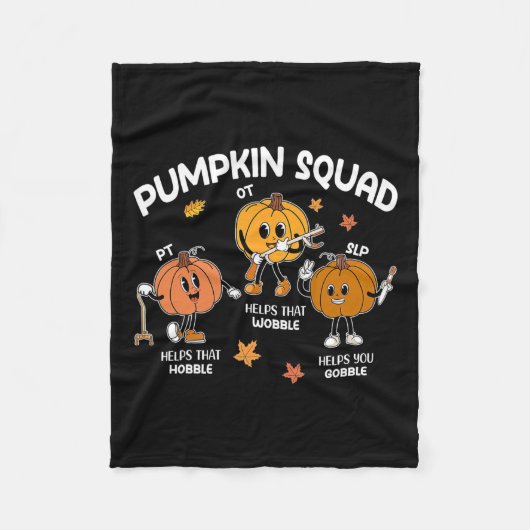 Pumpkin Squad Ot Slp PT Team Erntedank Speech P Fleecedecke (Vorderseite)