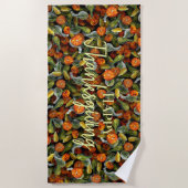 Pumpkin, Squash Autumn Harvest Beach Towel Strandtuch (Vorderseite)