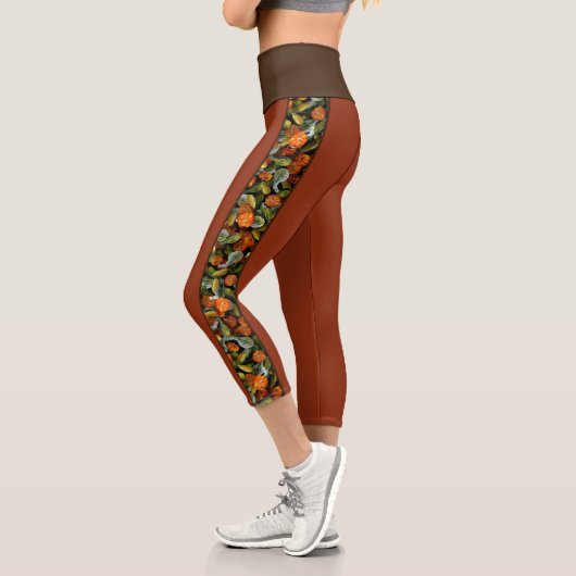 Pumpkin, Squash Autumn Harvest Capri Leggings (Links)