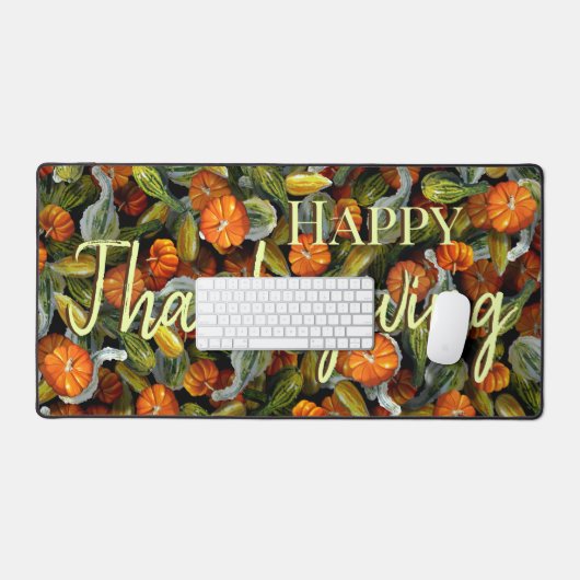 Pumpkin, Squash Autumn Harvest Desk Mat Schreibtischunterlage (Tastatur & Maus)