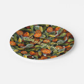 Pumpkin, Squash Autumn Harvest Paper Plate Pappteller (Schrägansicht)