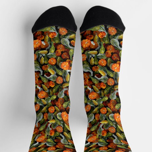 Pumpkin, Squash Autumn Harvest Socken (Oben)