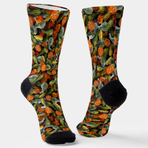 Pumpkin, Squash Autumn Harvest Socken