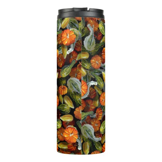 Pumpkin, Squash Autumn Harvest Tumbler Thermosbecher (Rückseite)