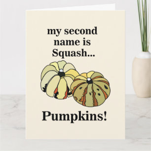 Pumpkin Squash Funny Pumpkins Karte