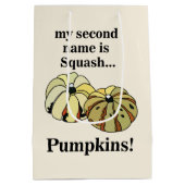 Pumpkin Squash Funny Pumpkins Mittlere Geschenktüte (Rückseite)