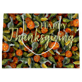 Pumpkin, Squash Herbst ernten große Geschenktasche Geschenktüte (Vorderseite)