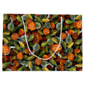 Pumpkin, Squash Herbst ernten große Geschenktasche Geschenktüte (Rückseite)