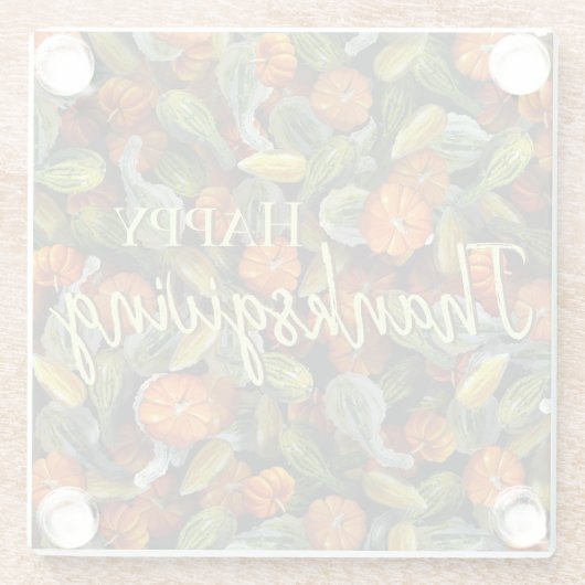 Pumpkin, Squash Herbst ernten Untersetzer (Rückseite)