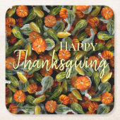 Pumpkin, Squash Herbst ernten Untersetzer (Vorderseite)