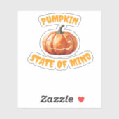 Pumpkin State of Mind - Halloween Oversized T-Shir Aufkleber (Blatt)