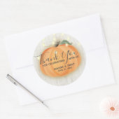 Pumpkin String Lights Rustic Vielen Dank Runder Aufkleber (Umschlag)