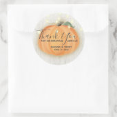 Pumpkin String Lights Rustic Vielen Dank Runder Aufkleber (Tasche)