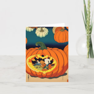 Pumpkin-Studie - AI im japanischen Stil - A Feiertagskarte