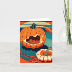 Pumpkin-Studie - AI im japanischen Stil - C Feiertagskarte