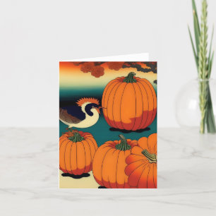 Pumpkin-Studie - AI im japanischen Stil - D Feiertagskarte