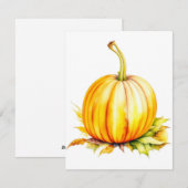 Pumpkin Studie C in Watercolor & Pen Feiertagskarte (Vorne/Hinten)