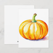 Pumpkin Studie D in Watercolor & Pen Feiertagskarte (Vorne/Hinten)