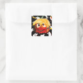 PUMPKIN SUN QUADRATISCHER AUFKLEBER (Tasche)