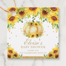 Pumpkin Sunflower Baby Dusche Geburtstag Vielen Da Geschenkanhänger