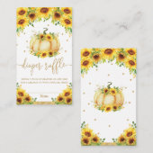Pumpkin Sunflower Babydusche Windelwanne Begleitkarte (Vorne/Hinten)
