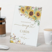 Pumpkin Sunflower Brautparty Rezept Card Signature Sockelschild (In SItu)