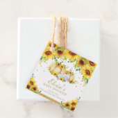 Pumpkin Sunflower Elephant Babydusche Vielen Dank Geschenkanhänger (Beispiel)